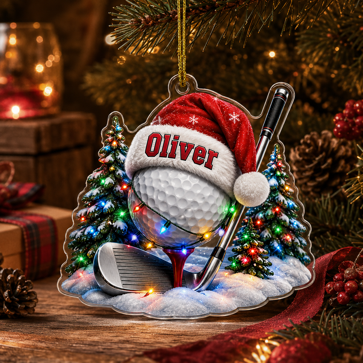 Custom Sports Christmas Acrylic - Golf