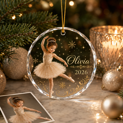 Custom Photo Dancing Glass Baby Girl