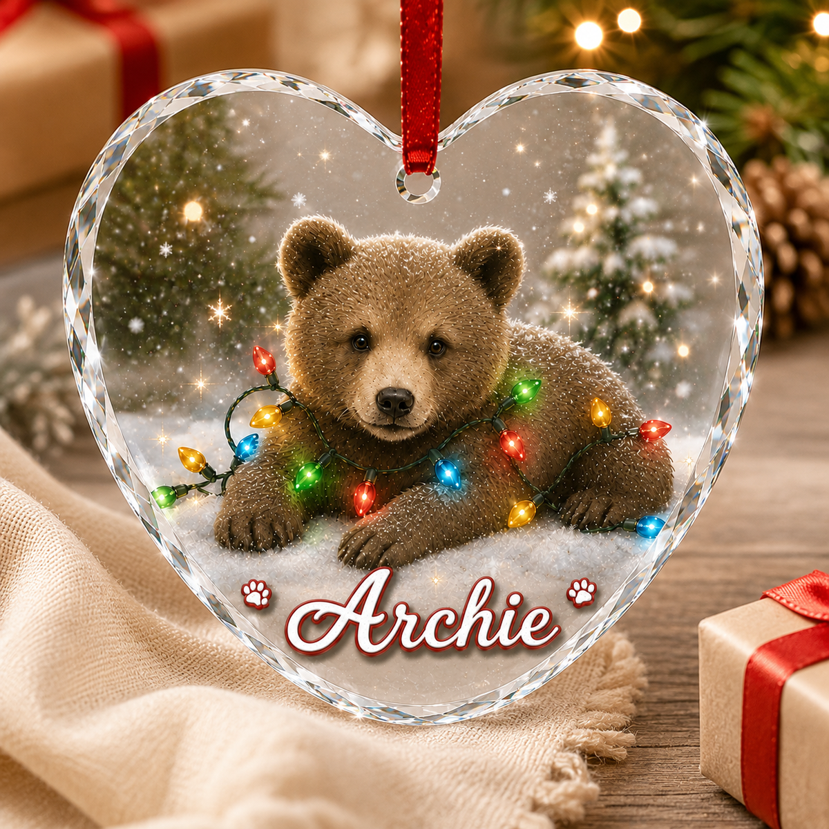 Glass Animal Led Light Bear
