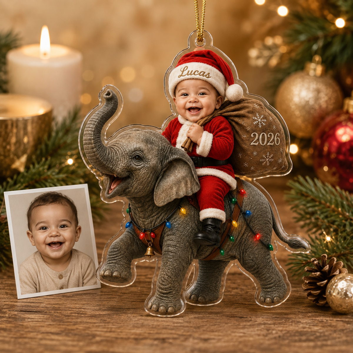 Custom Photo Baby Animal Elephant