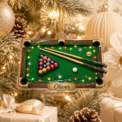 Custom Name Billiards Christmas Table Acrylic
