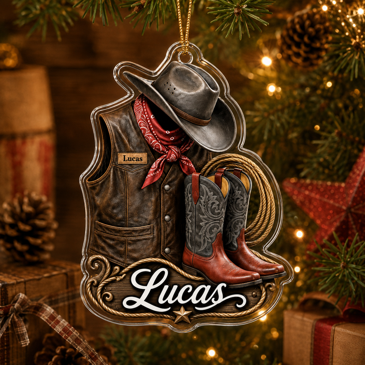 Personalized Boost Cowboy Outfit Acrylic