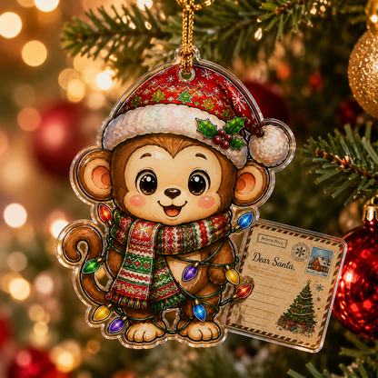 Animal With Christmas Led Monkey