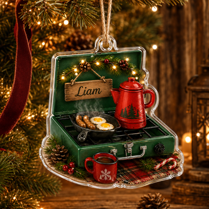 Camping Personalize Acrylic Christmas Breakfast