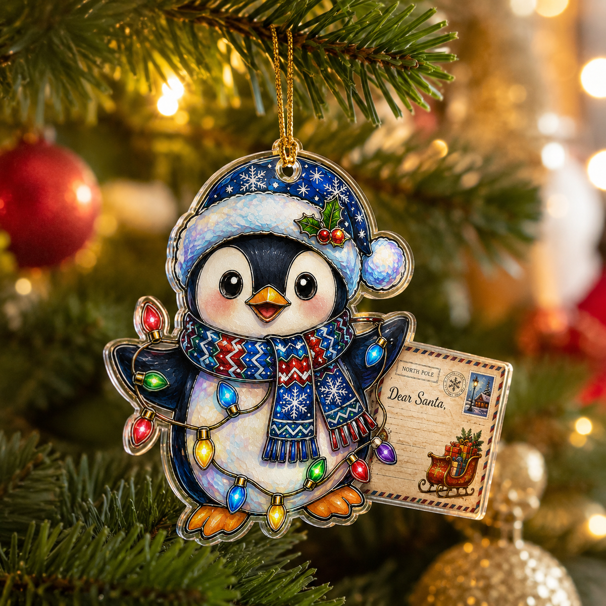 Animal With Christmas Led Penguin