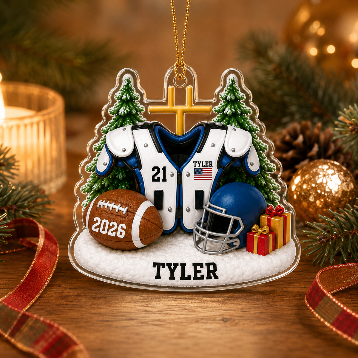 American Football Custome Name Acrylic Style 13