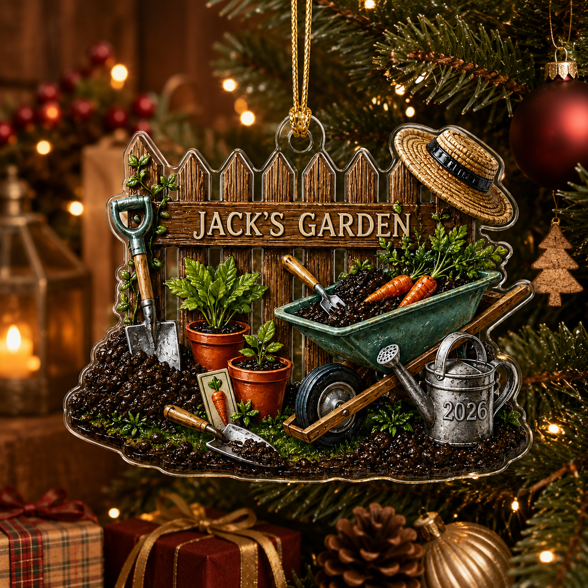 Custom Gardening Wheelbarrow Acrylic