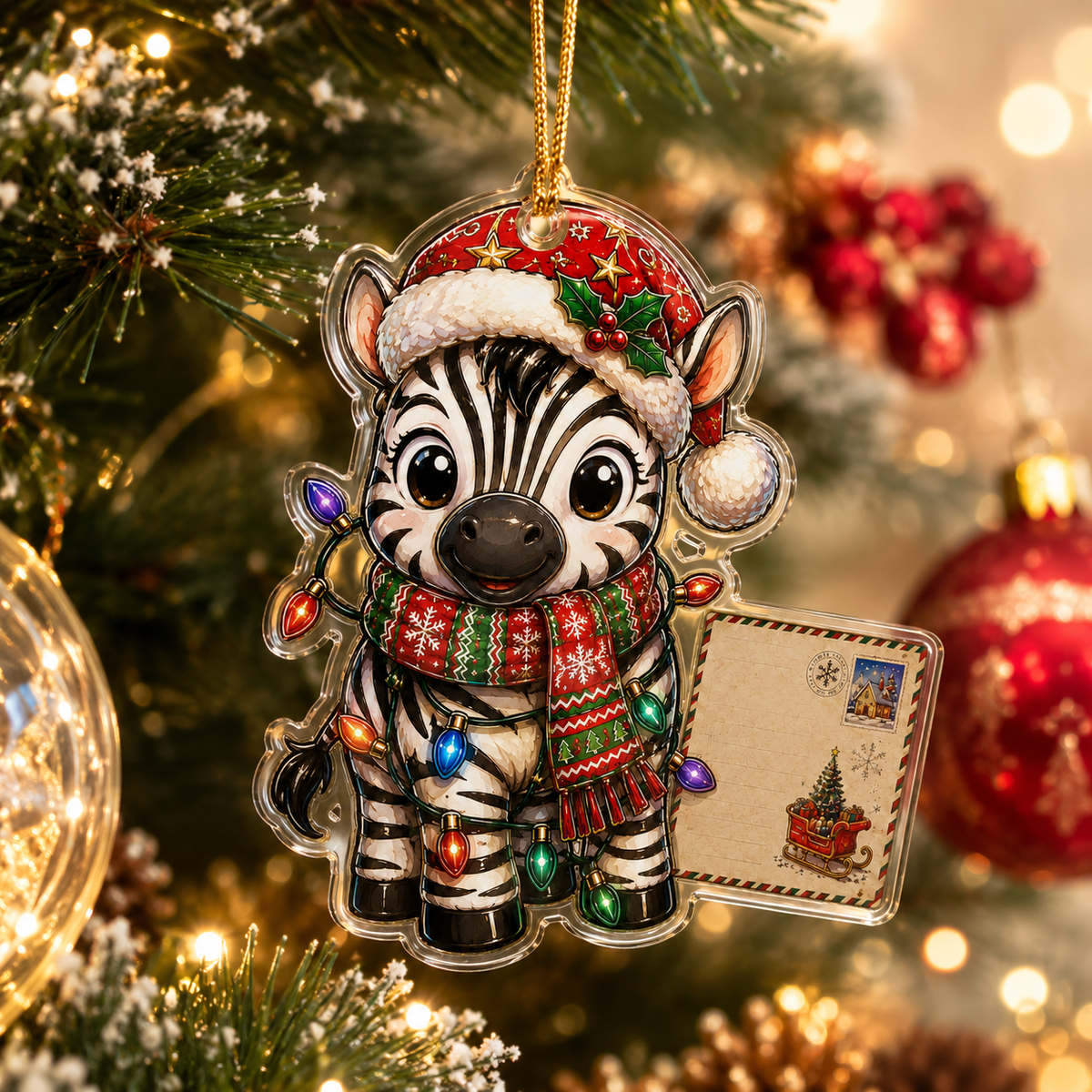 Animal With Christmas Led Zebra