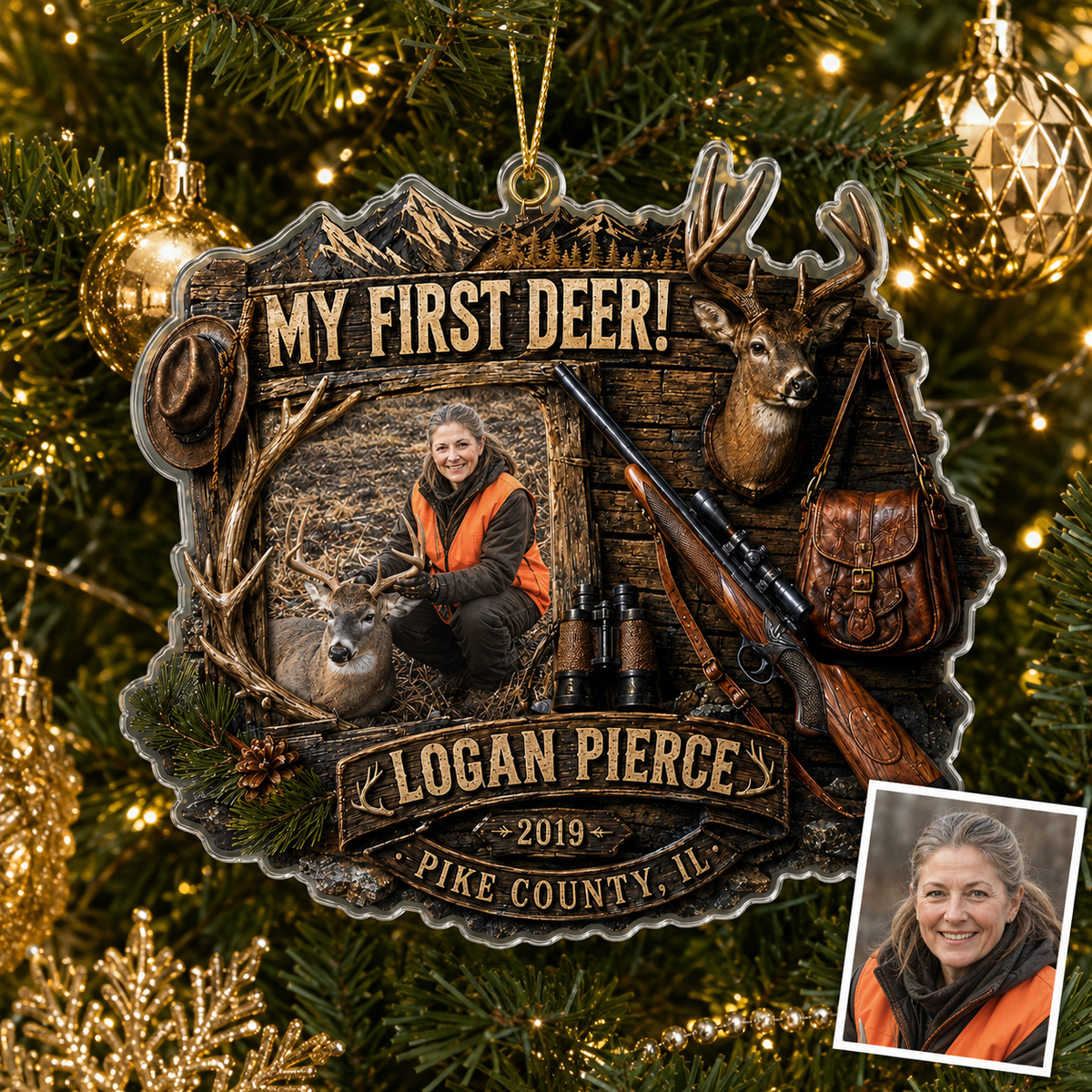 Personalized Hunting First Deer Keepsake Acrylic