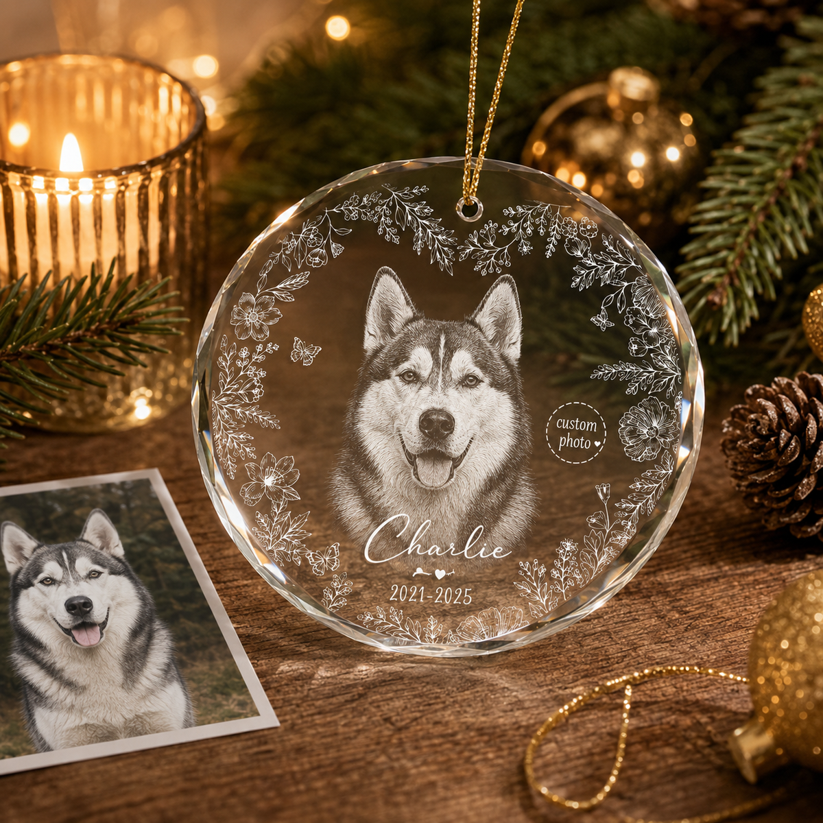 Custom Photo Dog Memorial Style 2