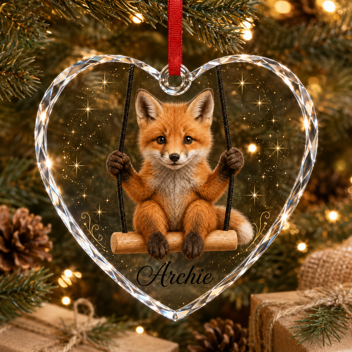Animal Glass Ornament Fox
