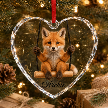 Animal Glass Ornament Fox