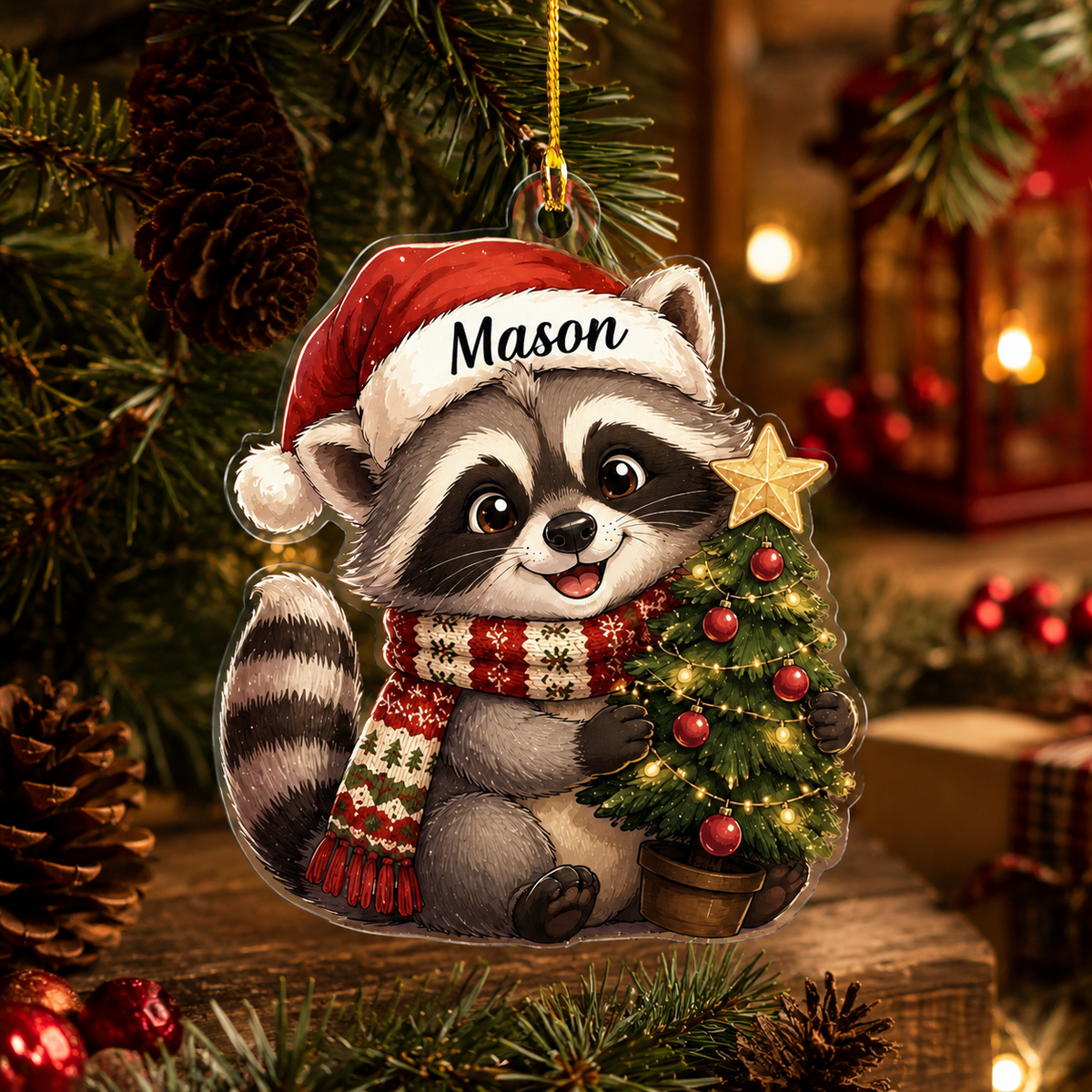 Animal Chrismas Raccoon