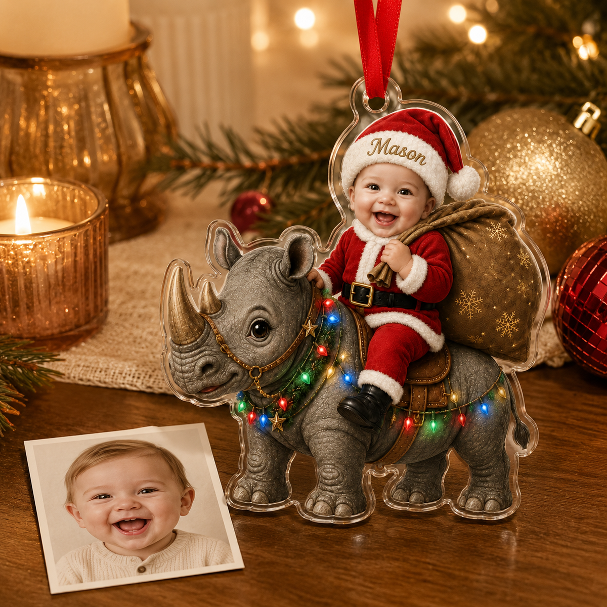 Custom Photo Baby Animal Rhinoceros