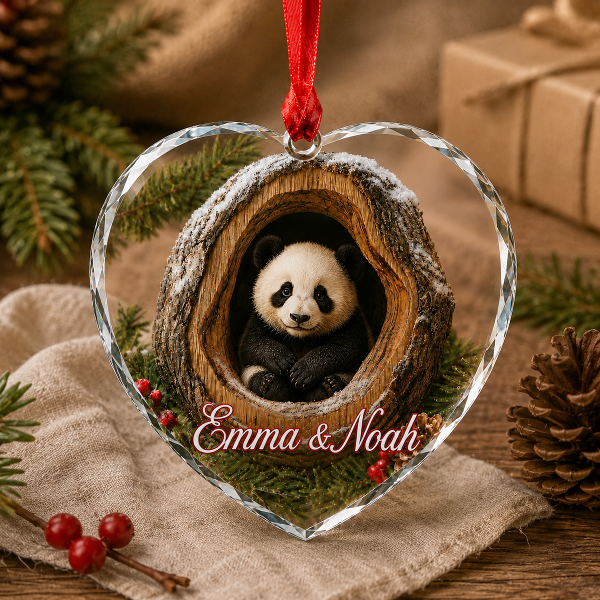 Glass ornament Animal Panda