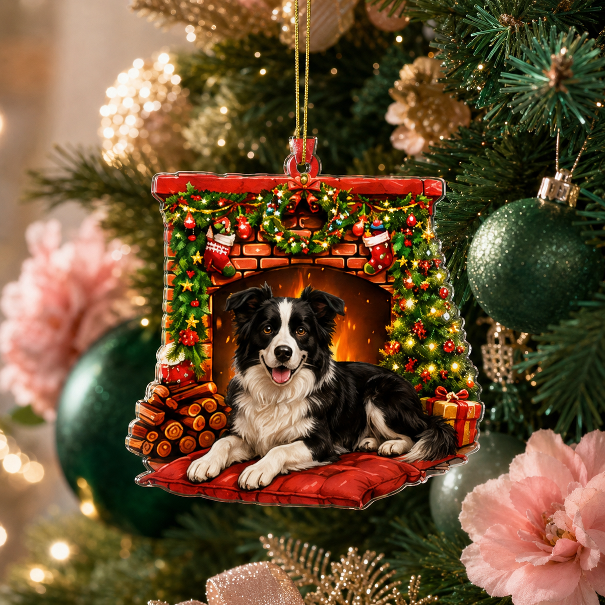 Dog Christmas Tree Border Collie