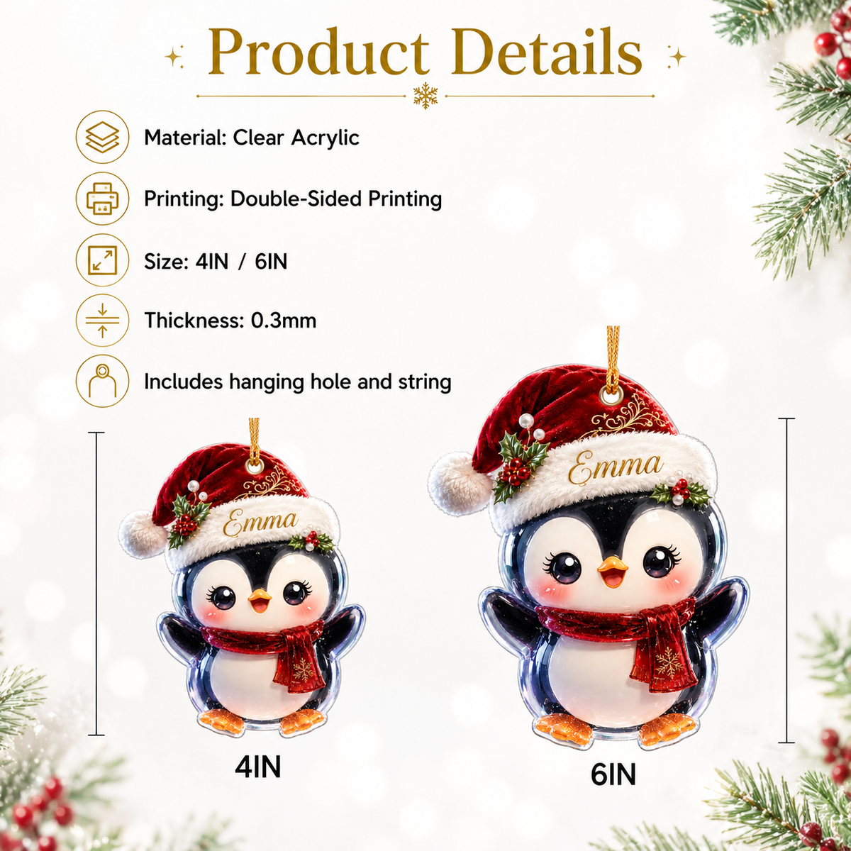 Animal With Santa Hat Penguin