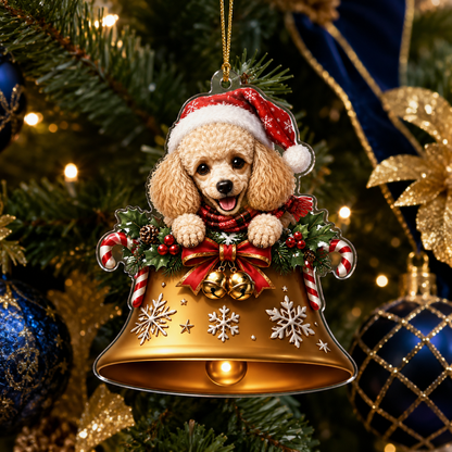 Dog Christmas Bell Poodle