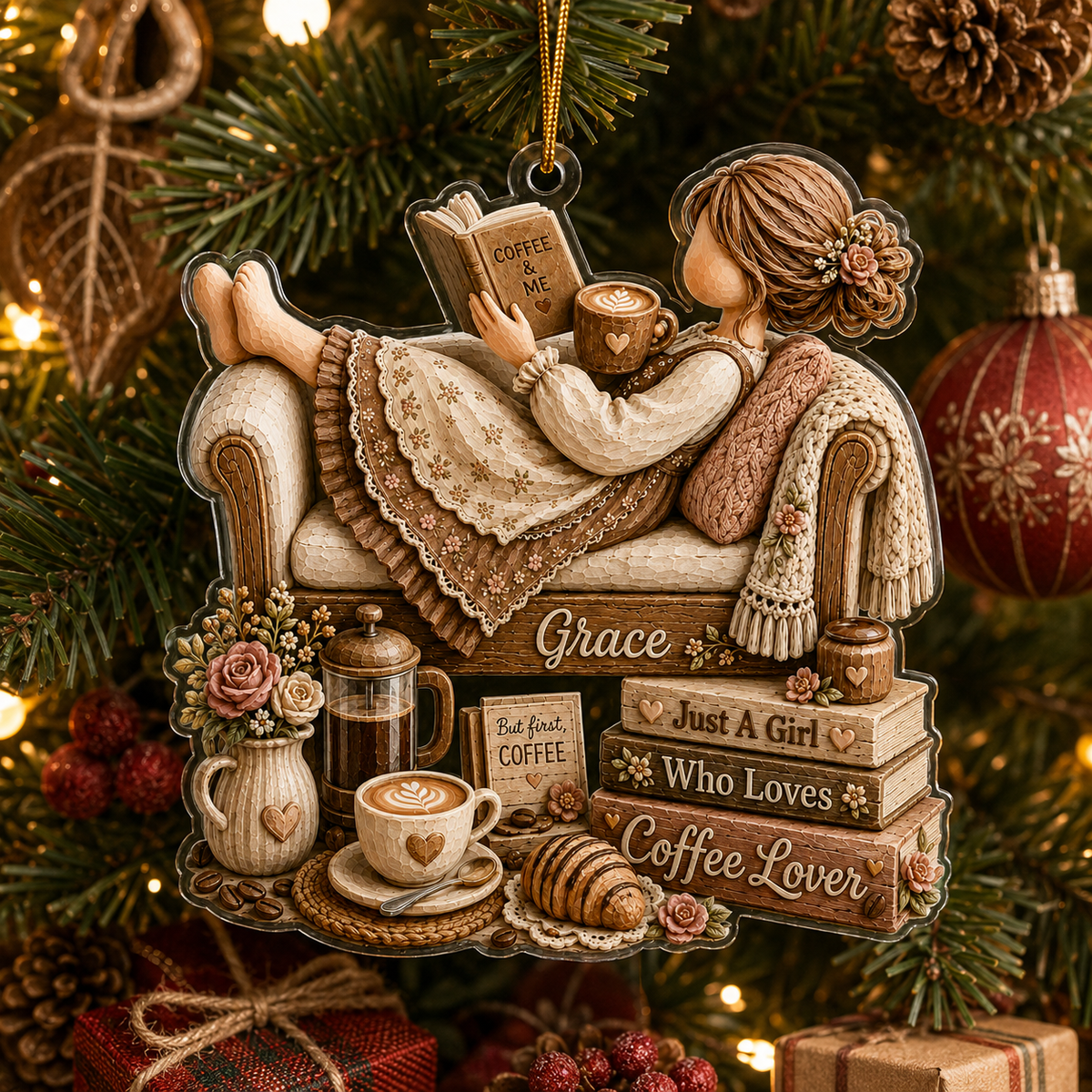 Personalized Just A Girl Hobby Coffee Lover