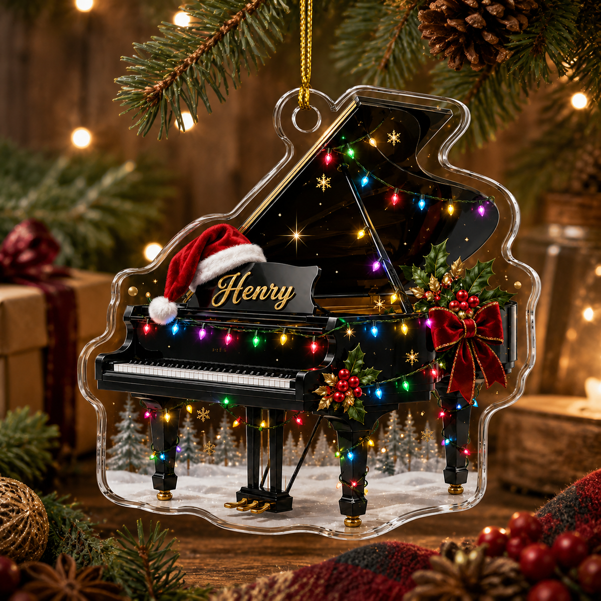 Piano Custome Name Acrylic Style 7