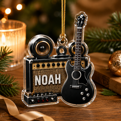 Guitar Custom Name Acrylic - Guitar Amplifier and Speakers
