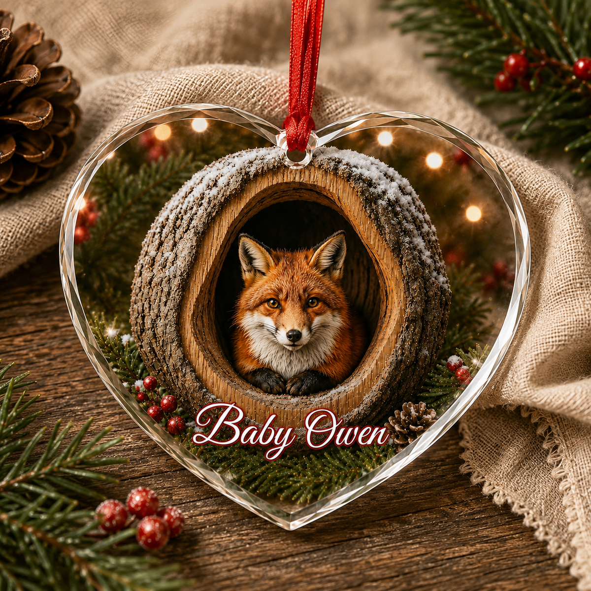 Glass ornament Animal Fox
