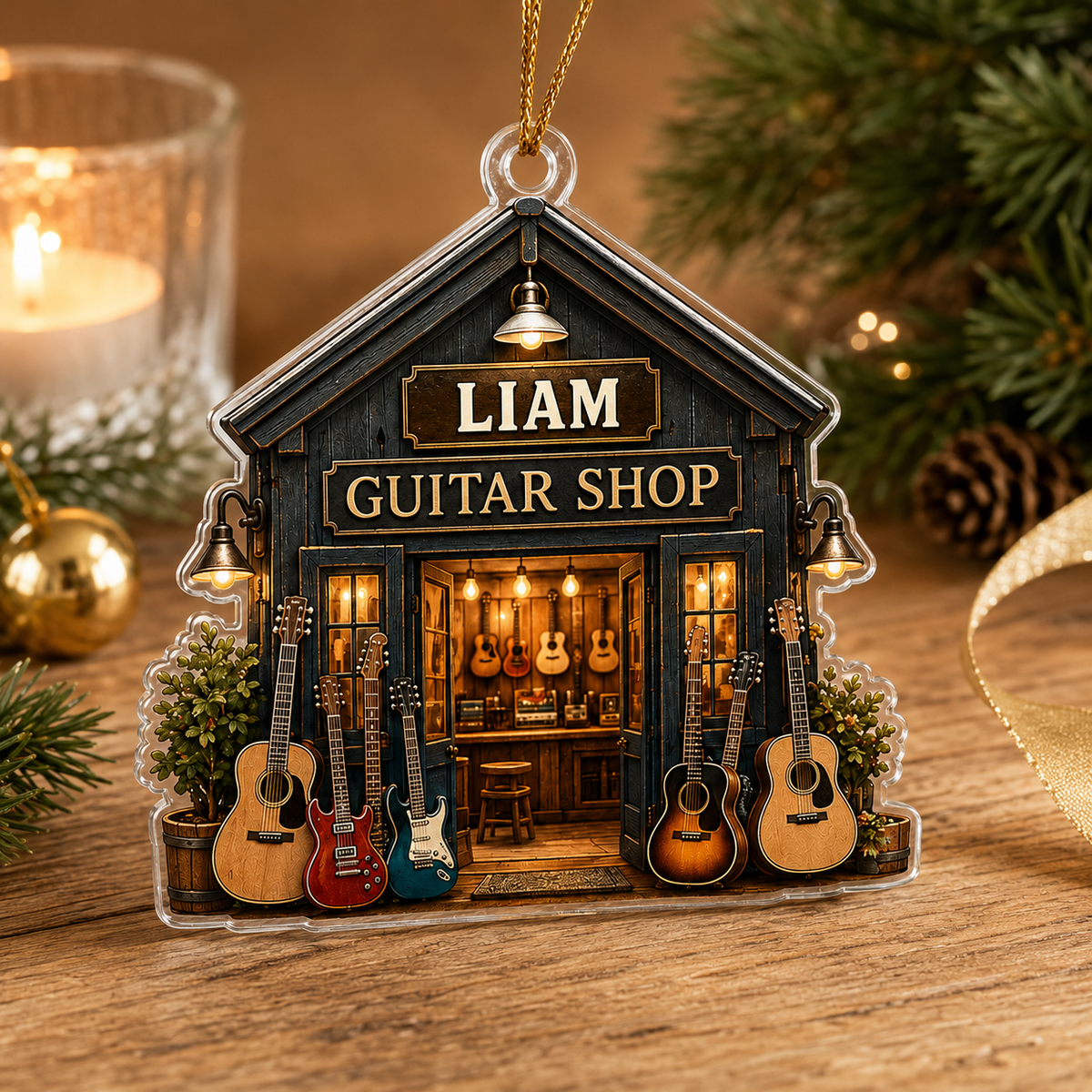 Guitar Custom Name Acrylic - Guitar Shop