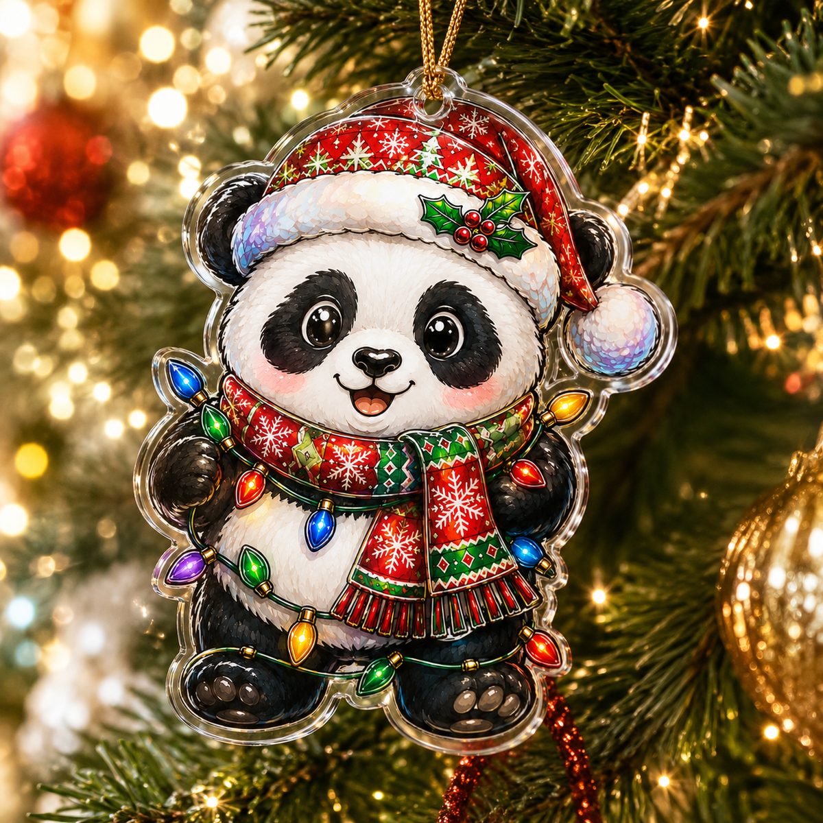 Animal With Christmas Led Panda