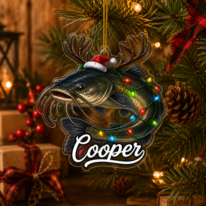 Fishing Christmas Lights Catfish Acrylic