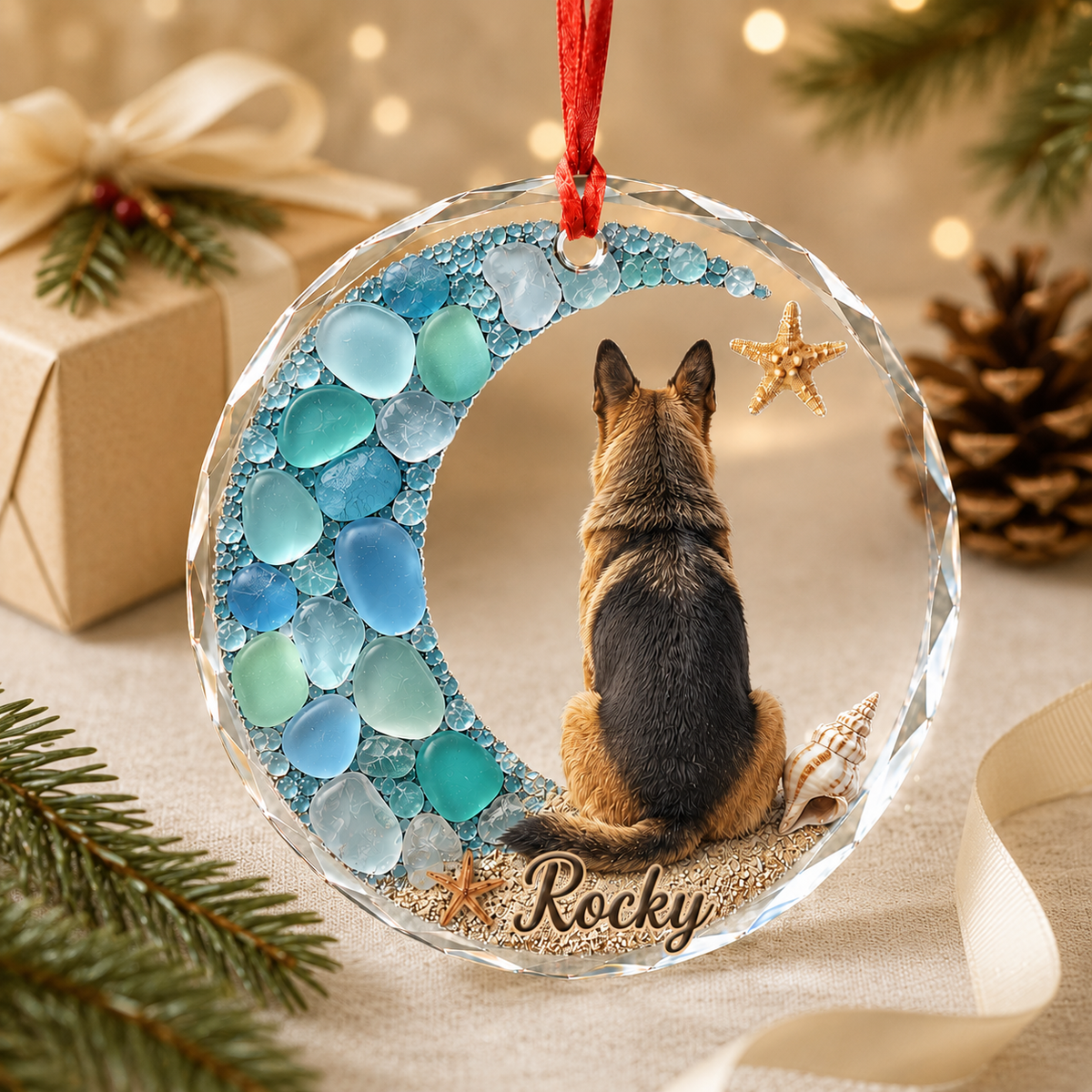 Custom Dog Seashell German Shepherd