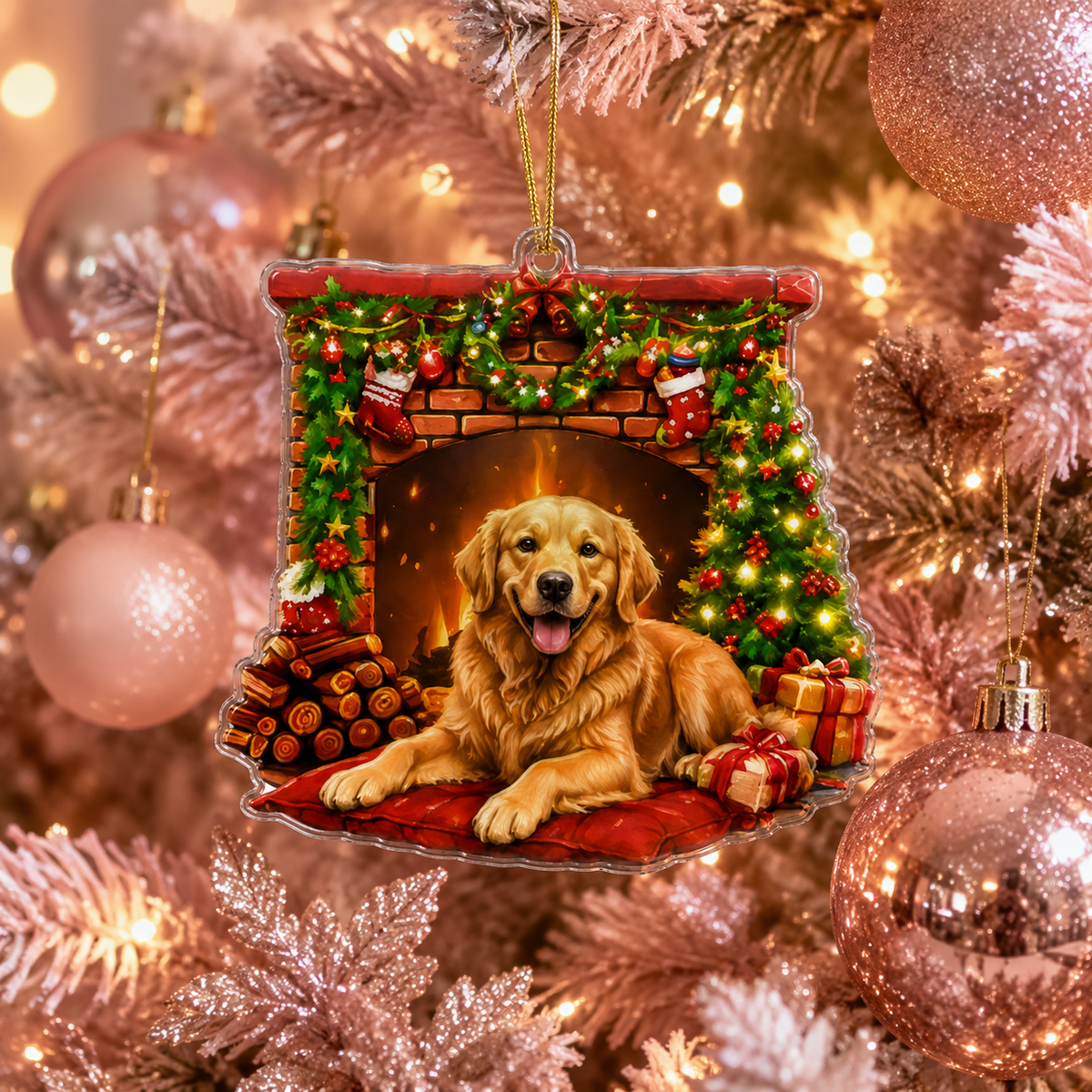 Dog Christmas Tree Golden Retriever