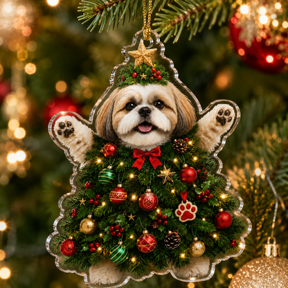 Dog Santa Tree Shih Tzu