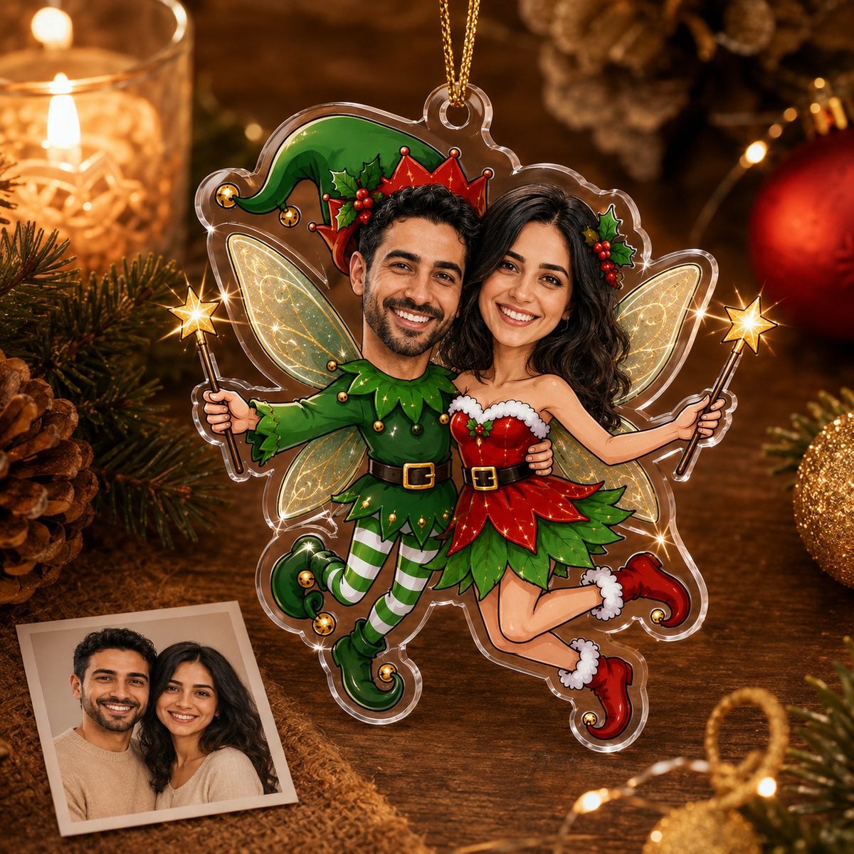 Custome Photo Couple Tinkle Bell