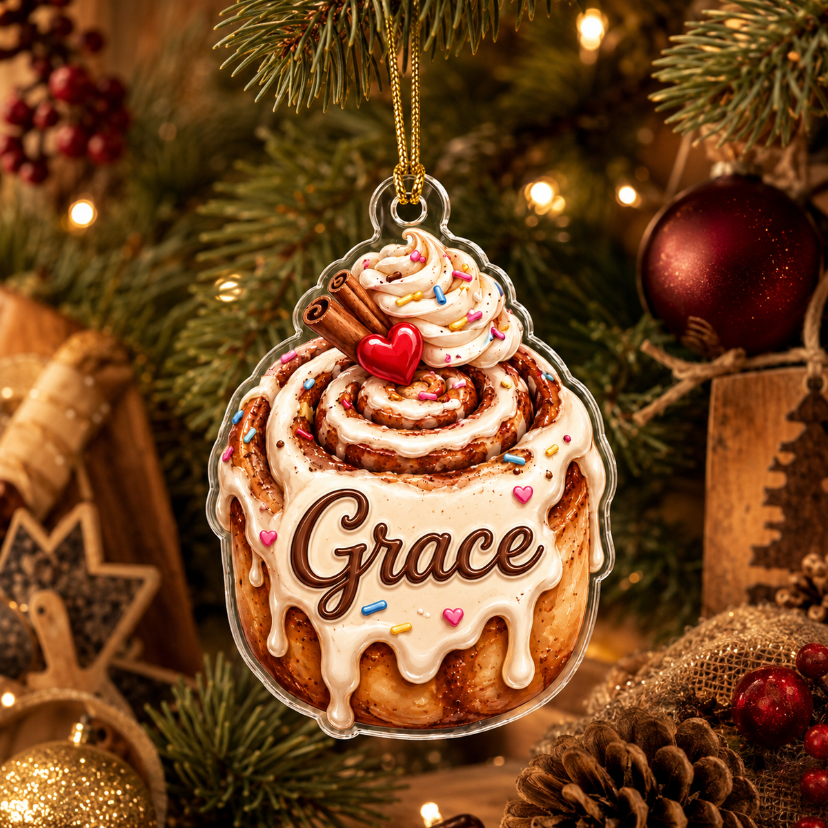 Custom Dessert Cinnamon Roll Acrylic