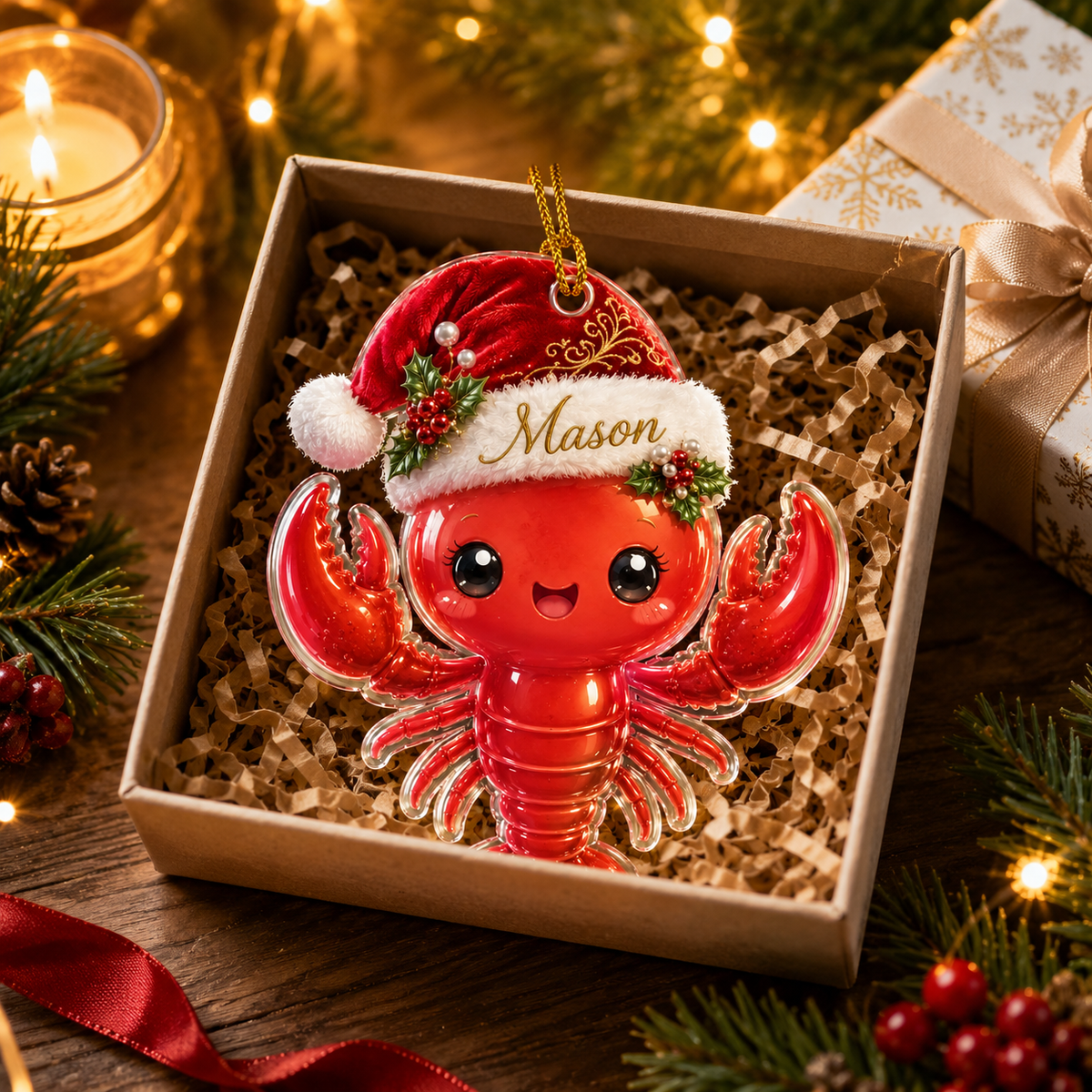 Animal With Santa Hat Lobster