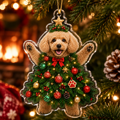 Dog Santa Tree Poodle