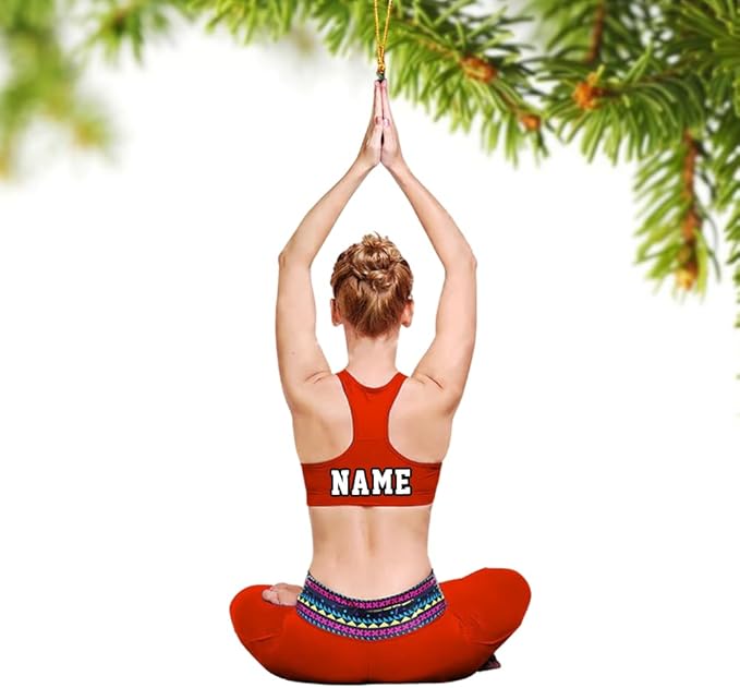Custom Yoga Lovers Ornament - Yoga Christmas Decoration Gift LL18