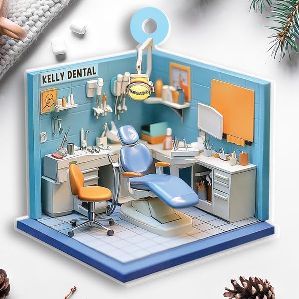 Custom Dentist Office Christmas Ornament Style 5
