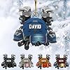 Personalized Snow Skiing Ornament, Custom Colored Skiing Mask Shape Ornament NO112