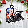 Personalized Dirt Bike Christmas Ornaments 2025 Custom Motocross Ornament Dirt bike Christmas Ornament N54