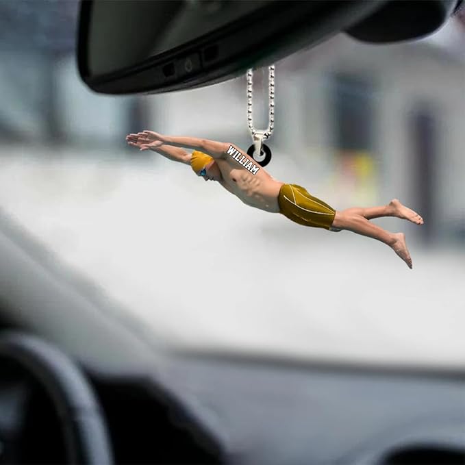 Personalized Swimming Christmas Ornament - Swimmer Christmas Gift for Boys, Girls & Pool Lovers LL36