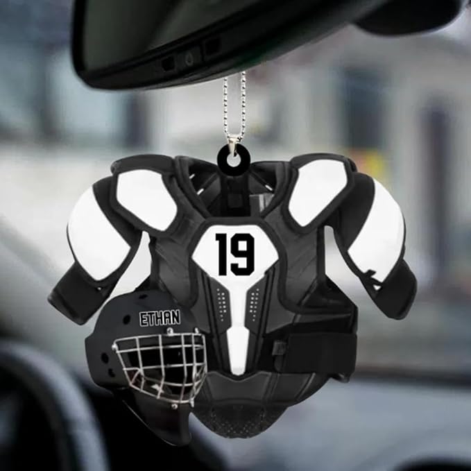 Personalized ice Hockey Ornament N18