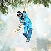 Personalized Cricket Christmas Ornament 2025, Custom Cricket Bat Ornament N23