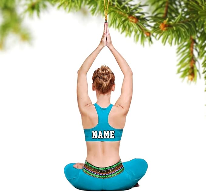 Custom Yoga Lovers Ornament - Yoga Christmas Decoration Gift LL18