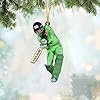 Personalized Cricket Christmas Ornament 2025, Custom Cricket Bat Ornament N23