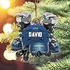Personalized Snow Skiing Ornament, Custom Colored Skiing Mask Shape Ornament NO112
