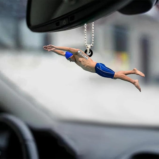 Personalized Swimming Christmas Ornament - Swimmer Christmas Gift for Boys, Girls & Pool Lovers LL36