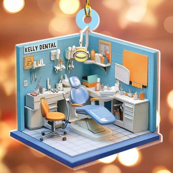 Custom Dentist Office Christmas Ornament Style 5