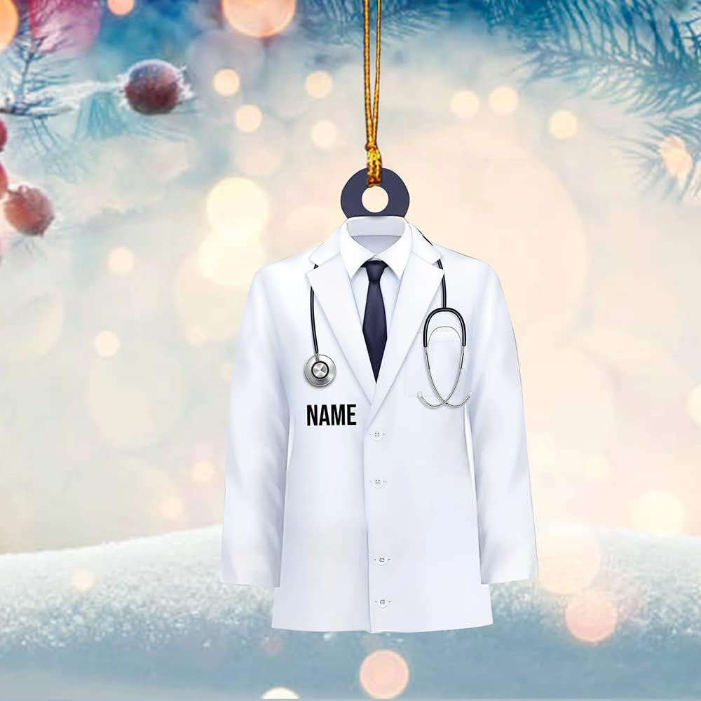 Custom Nurse Uniform Ornament - Nurse Christmas Ornament Design 06