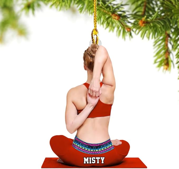 Custom Yoga Lovers Ornament - Yoga Christmas Decoration Gift LL19
